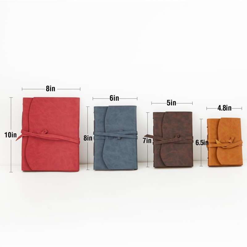 RILIHO Leather Journal Notepad, Small Notebook 4.8x6.5 Inches, Mini Journal,