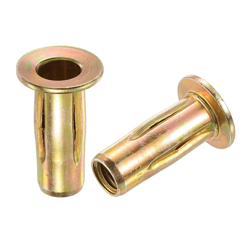 uxcell 5/16-18 Multi-Grip Rivet Nuts, 10pcs Pre-Bulbed Shank Flat Head