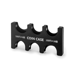 Renjzle Coin Holder, Coin Storage, Lightweight, Compact, Dedicated Case for 100 JPY, 500 Yen, Portable Coin Holder, Coin Case, Coin Purse, Can Classify Coin Storage Coins (Black)