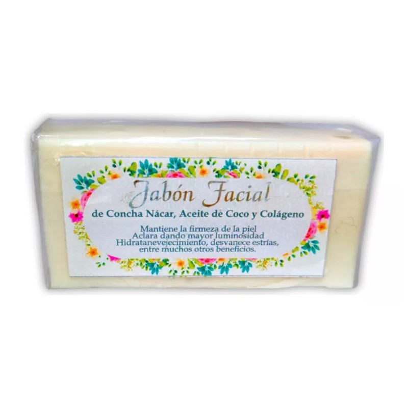 Crema Rosita de Obregon Jabón Natural Concha Nacar Coco Colágeno
