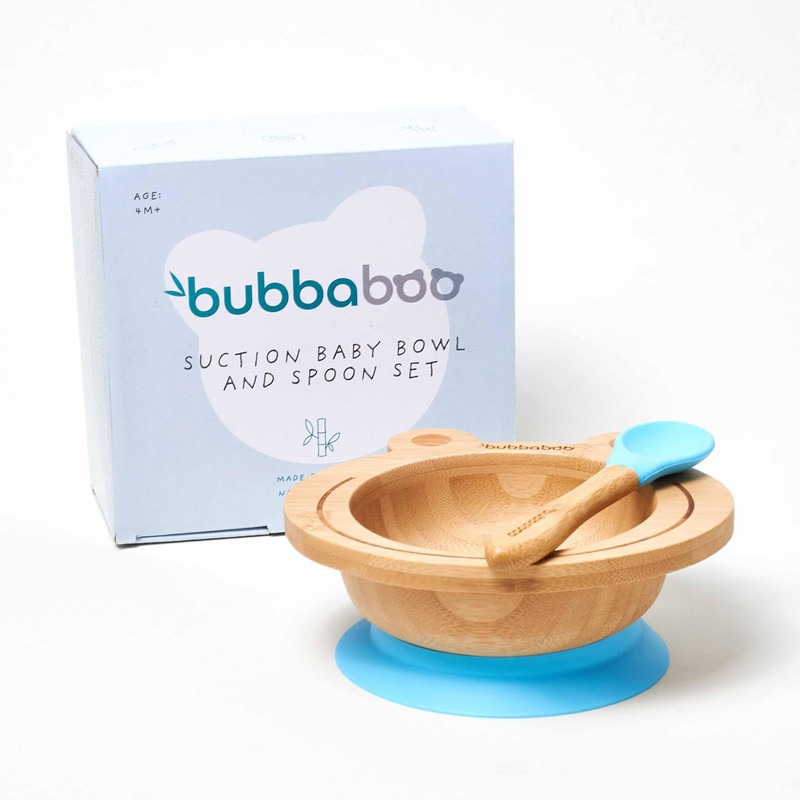 Bubba Boo Bamboo Bowl and Spoon Set Baby Suction Bowl