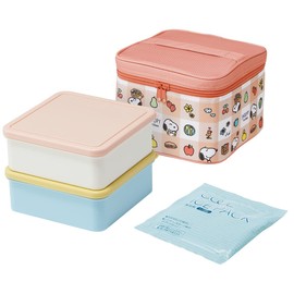 Skater KCPC2 Snoopy Picnic Vacation Lunch Box with Cooler Bag Included, Made in Japan, 8.5 fl oz (2240 ml)