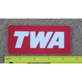 Retro Vintage Red TWA Airlines Logo Luggage Vinyl Sticker Laptop water bottle