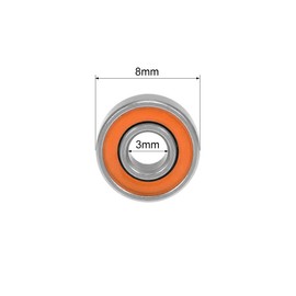 sourcing map S693C-2OS Hybrid Ceramic Ball Bearing 3 x 8 x 4 mm ABEC-7 Stainless Steel Bearing