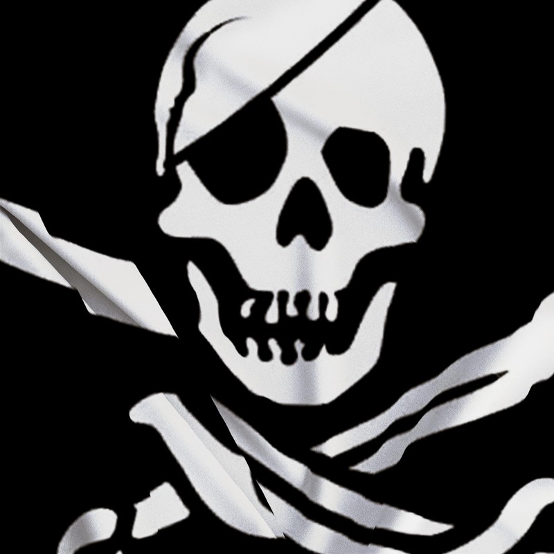 Pirate Flag 90 x 150 cm with Eyelets - Large