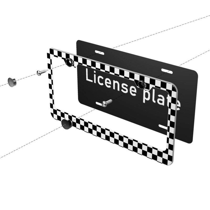 TianHeYue 2Pack Simple Style Black and White Racing and Checkered
