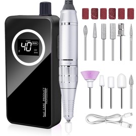 Nail Drill 50000 RPM, Electric Nail File E-File Machine with 12 Drill Bits