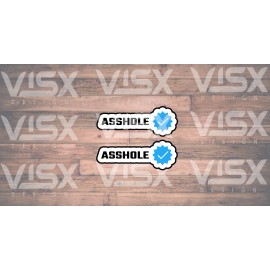 VISX A*shole Check Mark Instagram Funny Bumper Vinyl Sticker  Laptop Truck Car Humor