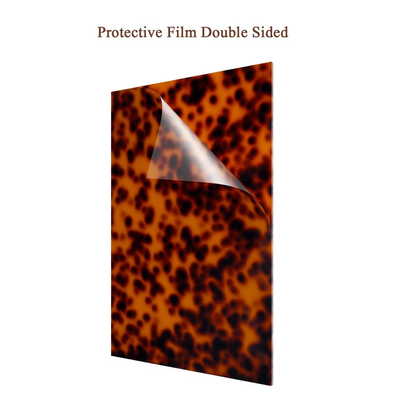 TOEPODO Tortoise Shell Cast Acrylic Sheets 1/8 Thick Acrylic Leopard