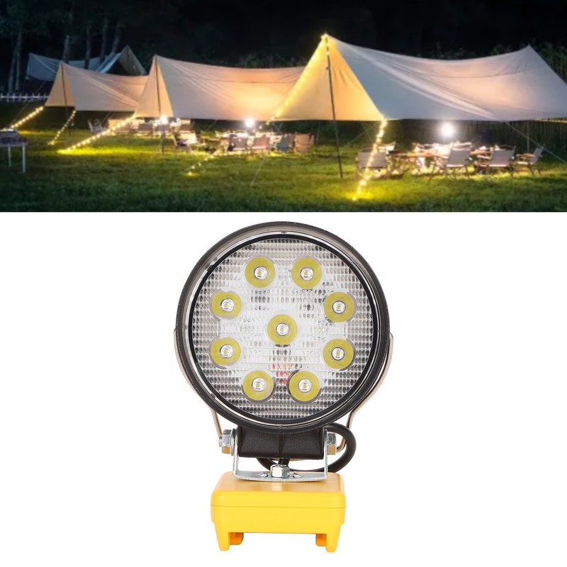 LED Work Light 27W Round Dual Level Adjustable Aluminum Housing