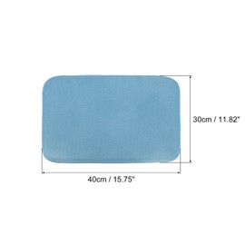 sourcing map Microfiber Dish Drying Mat, 15.75" x 11.82" Dishes Drainer Mats Kitchen Counter Mats Dish Drying Pad for Countertop, Fast Drying-Blue
