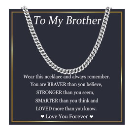 EPIRORA Big Brother Gifts From Sister, Brother Birthday Gifts, Cuban Chain Necklace for Boys Gifts for Brother, Graduation Christmas Birthday Presents for Brother