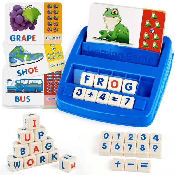 Coogam Matching Letter Game, Alphabet Spelling Reading Flash Cards, Math