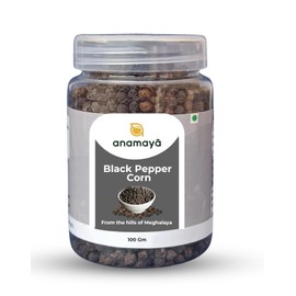 Black Peppercorns 100gms | Whole Black Peppercorns | Black Pepper Corns | Pepper Corns for Grinder Refill | Packed in a reusable jar