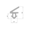 DQ-PP Rubber Window Seal, Black, for PVC Windows, Plastic Window