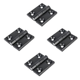 (4pcs) Heavy Duty Zinc Alloy Hinge 60x60mm/2.36" x2.36 Black Distribution Box Hinge Sturdy and Durable Thickened Hinges