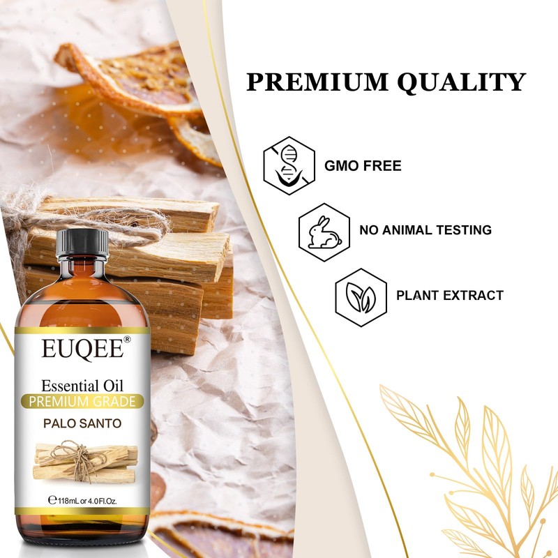 EUQEE Palo Santo Essential Oil 118mL Pure Palo Santo Oil