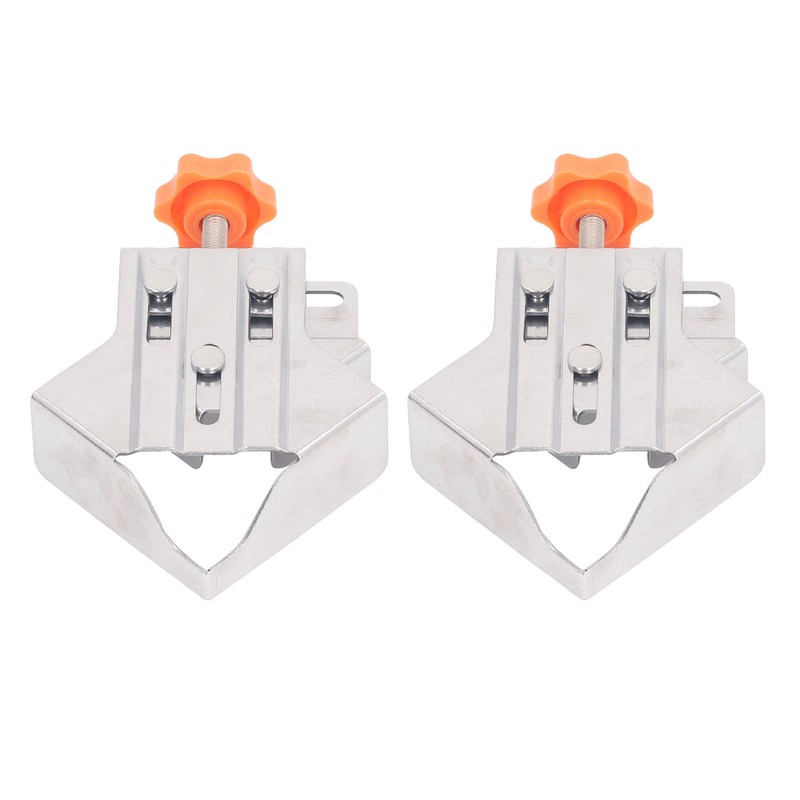 2Pcs Right Angle Clip Stainless Steel Mouth Closed 90 Degree