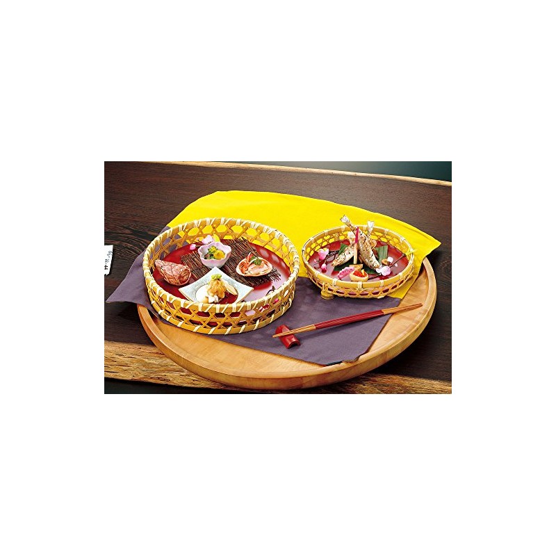 yamako- Who Bamboo Hors D 'oeuvres Basket, Foot with Basket