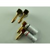 MG-M 24K Gold Plated Gold Solderless Plain L Shape Banana