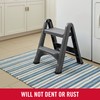 Rubbermaid Two-Step Folding Foot Stool, 14-Inch High, Gray, 300-Pound Capacity,