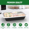 50 Pack (100-Piece) 32 oz Meal Prep Containers Reusable with