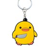 Duck Keychain Gifts, Funny Cute PVC Yellow Duck Themed Gift,