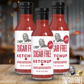 G Hughes Sugar Free Ketchup - Gluten Free, Preservation Free, Low Carb Ketchup, No Sugar Added Condiments - 13 Oz (3-Pack)