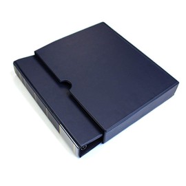 MUDOR Empty Stamp Albums Stockbook for Professional Collectors, Classic Binder with Slipcase (Blue)
