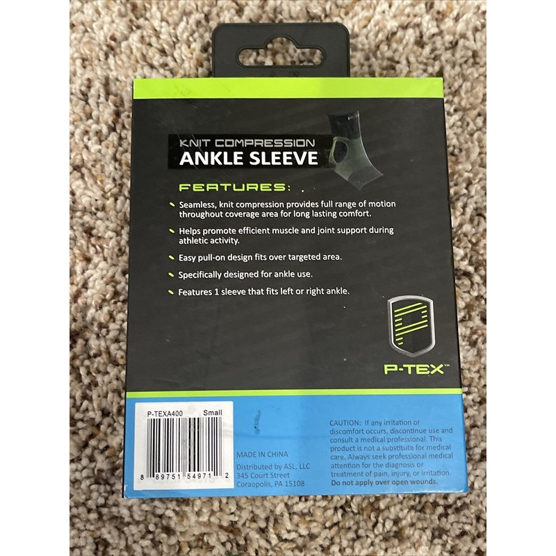 P Tex S Small Ankle Brace Support Knit Compression Sleeve