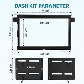 NuIth Double DIN Installation Kit for Select 2004-2010 Ford Edge/Explorer /F150/Fusion/Expedition 2004-2009 Mercury Double DIN Radio Install Dash Kit