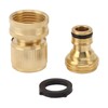 2PCS Water Hose Quick Connector Brass 3/4 Inch Male and