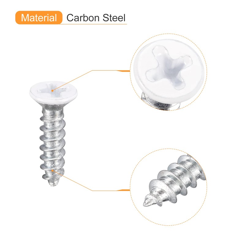 QUARKZMAN Flat Head Phillips Screws ST3 x 12 mm Pack