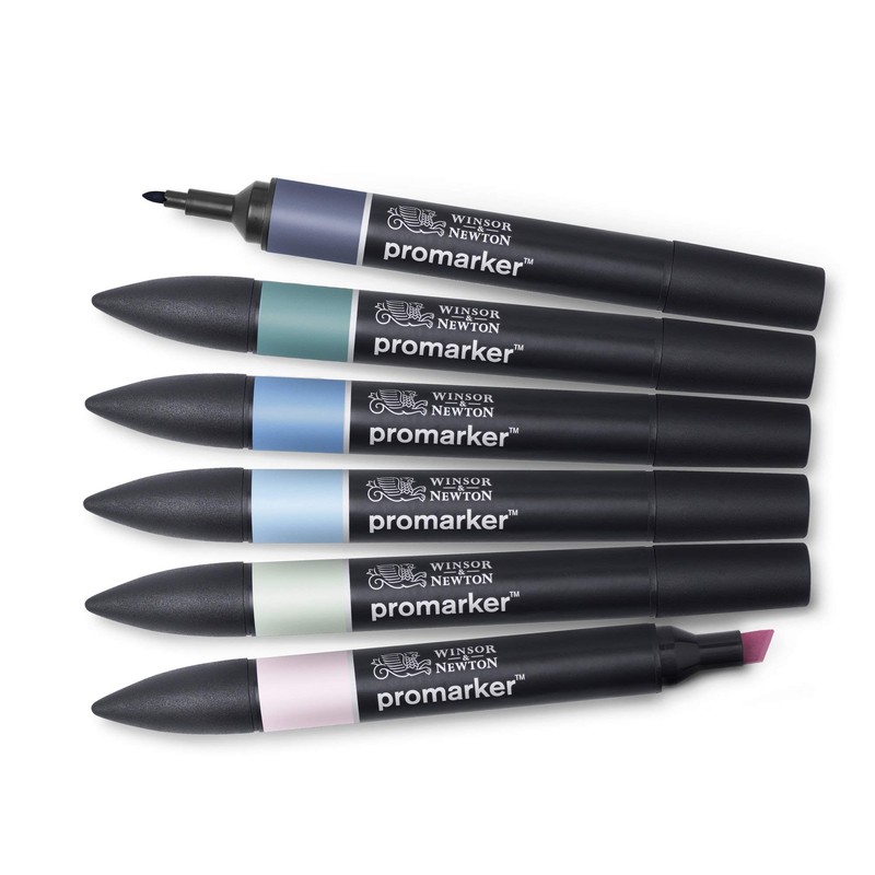 Winsor & Newton, Promarker, Skyscape Tones, Set of 6, Alcohol