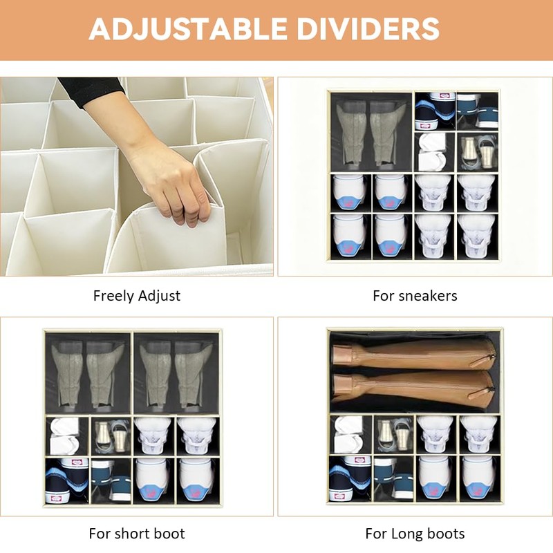 Shoe Organzier for Cloest - Fits up to 16 Pairs