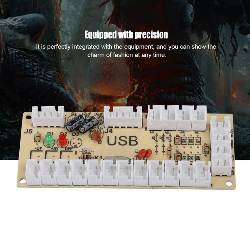 Arcade Game USB Encoder Controller with Acrylic Crystal Case for