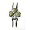 Irish Shamrock Bangle with Connemara Marble by Solvar