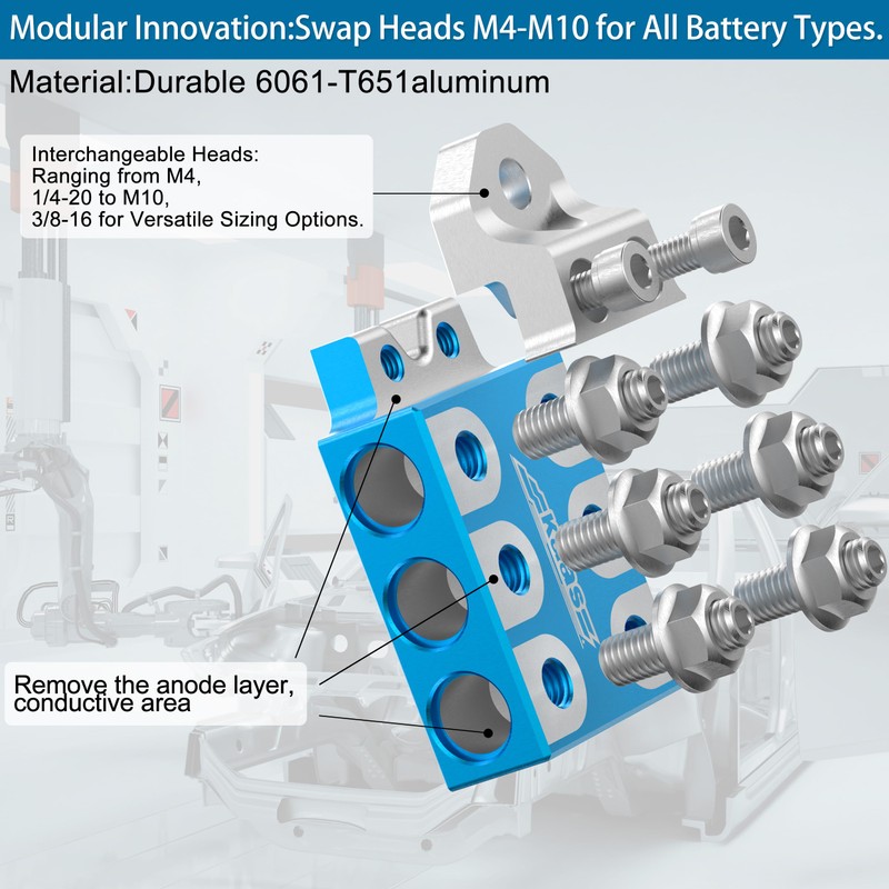 Kaas Modular Heavy-Duty Battery Terminal, 8AWG to 4/0 AWG, Automotive