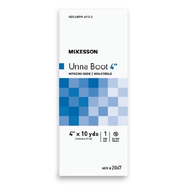 McKesson - Unna Boot McKesson 4 Inch X 10 Yard Cotton Zinc Oxide NonSterile - 12/Case - McK