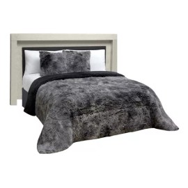 Elefantito Cobija Elefantito Grizzly Negro color negro de 180cm x 220cm