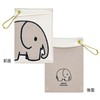 Miffy BN2084OW Women's Elephant Double-Sided Pass Case, white (off-white)