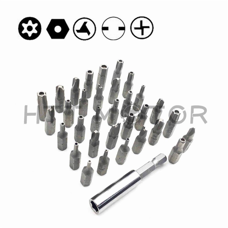 HTTMT - Tamper Proof 33Pc Security Bit Set Phillips Torx