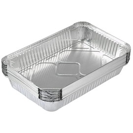 DODUOS Pack of 25 Aluminium Drip Trays - Aluminium Trays 32 x 21.5 cm, Grill Trays 2250 ml - Rectangular Food Container - Heat Resistant Collection Trays