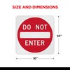 OLANZU Do Not Enter Sign 30”x30” - Pack of 2