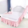 PiccoCasa Elasticated Bed Skirt Ruffled Bed Base Wrap Around Bed