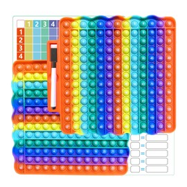 Times Table Poppet 12x12 Set of 3 Math Fidget Toy Double Side Multiplication Popper Addition Poppet Fidget Toy Relieve Stress and Anxiety 12x12&12+12 (Wave Shaped Design 1-144)