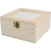 INNSPIRO Solid Pine Square Box with Plexiglass 16 x 16