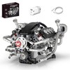 Mini V8 Engine Model Kit That Runs, 770PCS Motorized Building