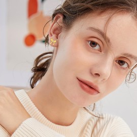 925 Sterling Silver Animal Heart Studs Earrings Jewelry Cute Gifts for Women, Sterling Silver, Cubic Zirconia