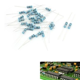 1/4W Resistor Assortment Kit 10R-1M Resistors Set 40 Values 1% 1/4 Watt Metal Film Resistors Pack Resistor Resistor Box (Pack of 600)